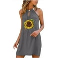 thumbnail image 1 of WXLWZYWL Vacation Outfits for Women Beach Wedding Guest Dresses for Women Red Dresses for Women Fashion Tshirt Dress Boho Dress Sun Dress Halter Dresses for Women Cheap Dresses on, 1 of 3