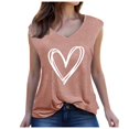 thumbnail image 1 of WXLWZYWL Valentine's Days Tank Tops for Women Casual Sleeveless Shirts Round Neck Loose Fitting Basic Tees Tops, 1 of 4