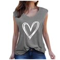 thumbnail image 1 of WXLWZYWL Valentine's Days Tank Tops for Women Casual Sleeveless Shirts Round Neck Loose Fitting Basic Tees Tops, 1 of 4