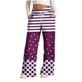thumbnail image 1 of WXLWZYWL Wide Leg Pants for Women Drawstring Baggy Casual Sweatpants Loose Fit Elasitc Waist Lounge Trousers Irish Pants 2024 Trendy, 1 of 4