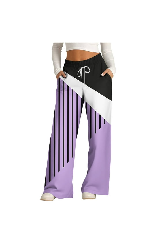 Wide Leg Pants for Women Drawstring Baggy Casual Sweatpants Loose Fit Elasitc Waist Lounge Trousers Irish Pants 2024 Trendy