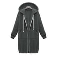 thumbnail image 1 of WXLWZYWL Winter Coats for Women Plus Size Clearance Women'S Thickened Medium Length Plush Sweater Women'S Loose And Comfortable Versatile Hooded Jacket, 1 of 2