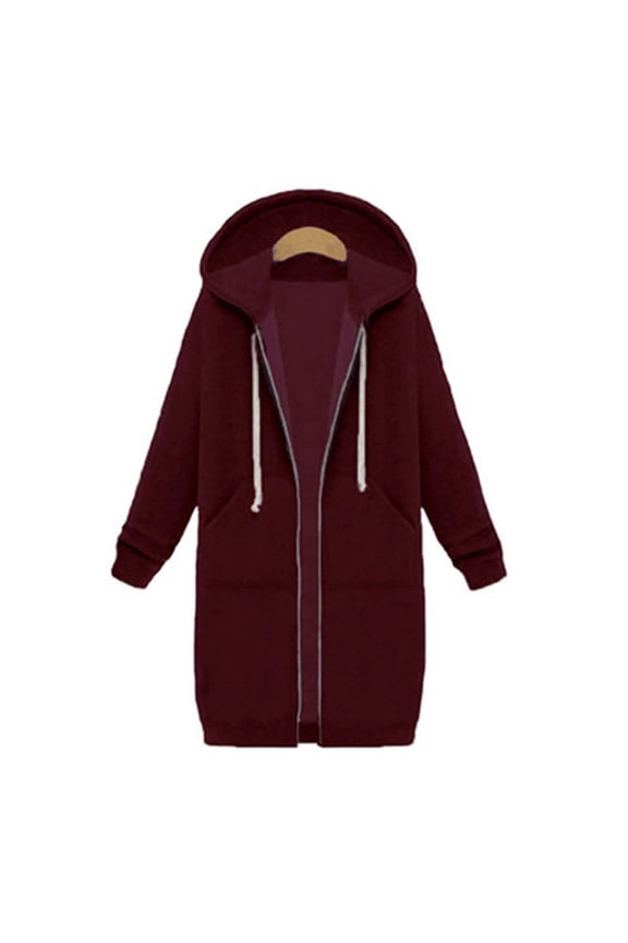 Winter Coats for Women Plus Size Women'S Thickened Medium Length Plush Sweater Women'S Loose And Comfortable Versatile Hooded Jacket