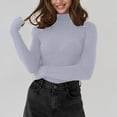 thumbnail image 1 of WXLWZYWL Winter Ladies Sweaters Womens Casual Fashion Solid Color Long Sleeved Semi High Neck Sweater, 1 of 6