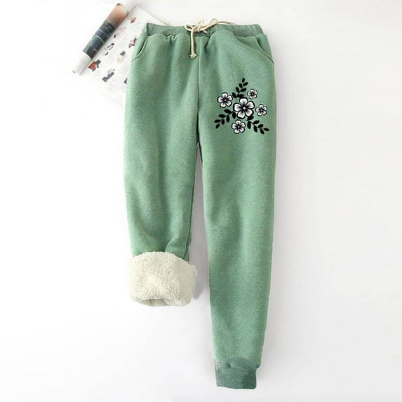 WXLWZYWL Winter Warm Fleece Lined Leggings Women Thick Brushed Full Length High Waist Leggings Thermal Legging Pants