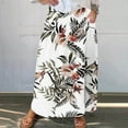 thumbnail image 1 of WXLWZYWL Women Flowy Maxi Skirt Floral Print Fall Casual Boho High Elatic Waist Loose Long Skirt with Pockets, 1 of 5