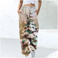 thumbnail image 1 of WXLWZYWL Women Merry Christmas Sweatpants Drawstring Jogger Snowflake Fun Print Elastic Waist Casual Trousers Warm Comfy Pants with Pockets, 1 of 5