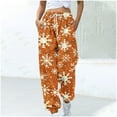 thumbnail image 1 of WXLWZYWL Women Merry Christmas Sweatpants Drawstring Jogger Snowflake Fun Print Elastic Waist Casual Trousers Warm Comfy Pants with Pockets, 1 of 5
