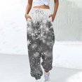 thumbnail image 1 of WXLWZYWL Women Merry Christmas Sweatpants Drawstring Jogger Snowflake Fun Print Elastic Waist Casual Trousers Warm Comfy Pants with Pockets, 1 of 5