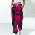 thumbnail image 1 of WXLWZYWL Women Merry Christmas Sweatpants Drawstring Jogger Snowflake Fun Print Elastic Waist Casual Trousers Warm Comfy Pants with Pockets, 1 of 5