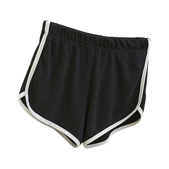 WXLWZYWL Women Short Casual Solid Summer Sports Shorts Workout Yoga Shorts Active Shorts Black
