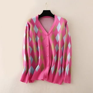 Amazon.com: SAGGION Women Hearts Print Sweaters Argyle