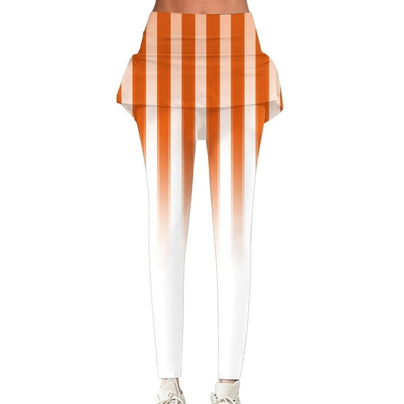 WXLWZYWL Women's Casual Pants for Fall Sports Striped Yoga Pants Classic Slim High Waist Running Legging Trousers