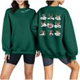 thumbnail image 1 of WXLWZYWL Women's Christmas Graphic Sweatshirt Fall Winter Crewneck Long Sleeve Holiday Pullover Loose Fit Warm Sweatshirts, 1 of 6