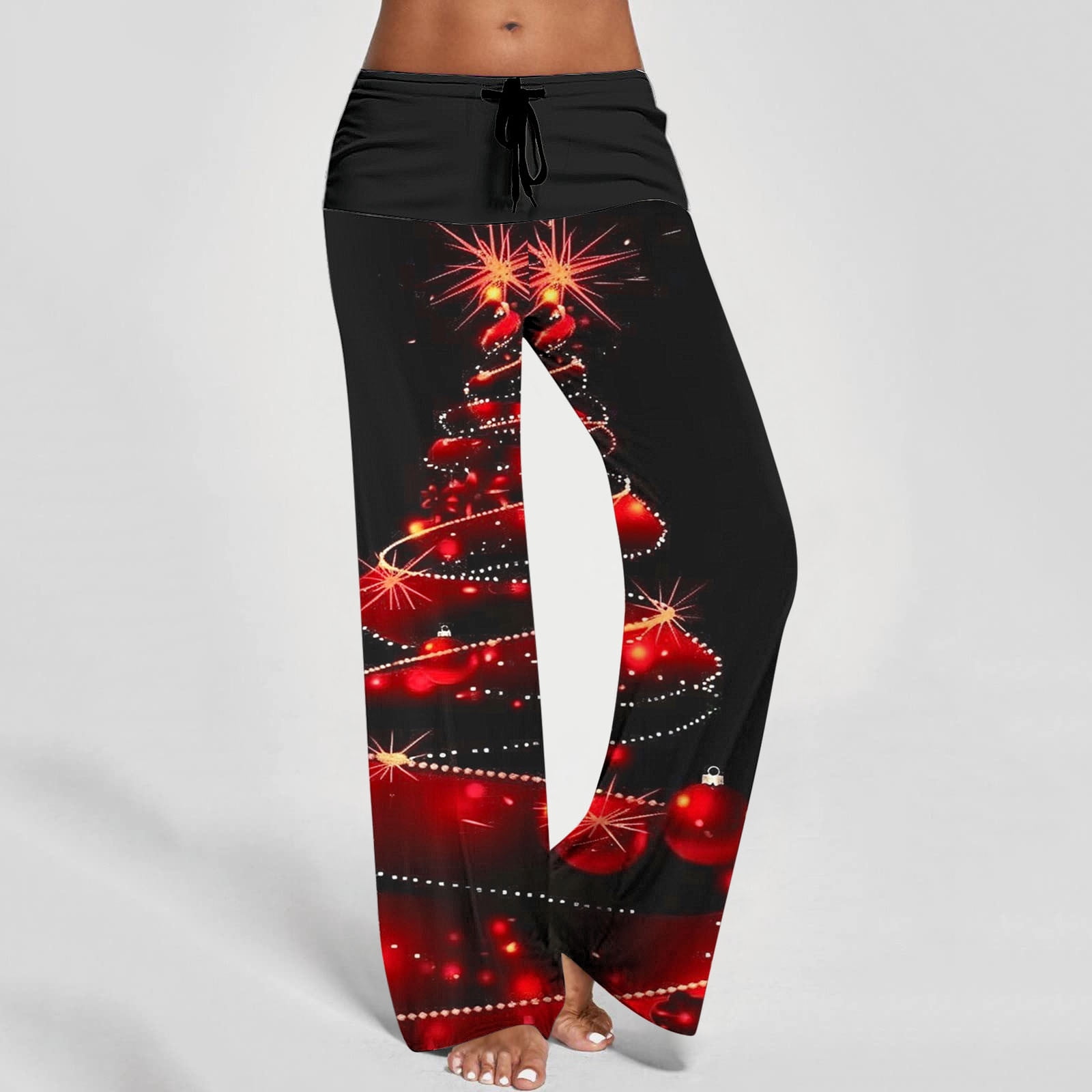 WXLWZYWL Women's Christmas Pajama Pants Comfy Pajamas Drawstring ...