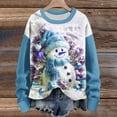 thumbnail image 1 of WXLWZYWL Women's Christmas Sweatshirts 2024 Rhinestone 3D Cute Xmas Tree Tops Trendy Crewneck Pullovers Long Sleeve Shirts, 1 of 1