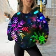 thumbnail image 1 of WXLWZYWL Women's Christmas Sweatshirts 2024 Rhinestone 3D Cute Xmas Tree Tops Trendy Crewneck Pullovers Long Sleeve Shirts, 1 of 6