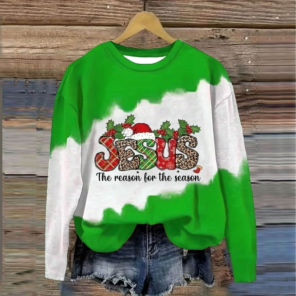 WXLWZYWL Women's Christmas Sweatshirts Funny Goblet Print T-Shirt Slim Fit Crewneck Long Sleeve Xmas Santa Pullover Tops