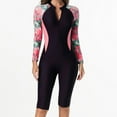 thumbnail image 1 of WXLWZYWL Women's Long Sleeve Rash Guard Swimsuits Zipper One Piece Athletic Surfing Bathing Suits Tummy Control Swimwear, 1 of 6