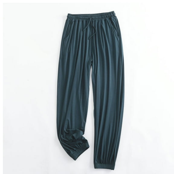 WXLWZYWL Women's Pajama Bottoms with Pockets Comfortable Lounge Pajama Pants Solid Color Elastic Waistband