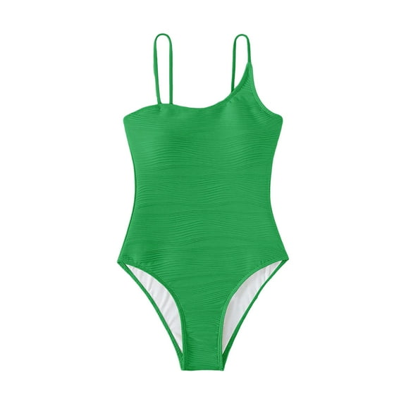 WXLWZYWL Women's Sexy One Piece Bathing Suits One Shoulder Swimsuits Slimming Mesh Swimwear