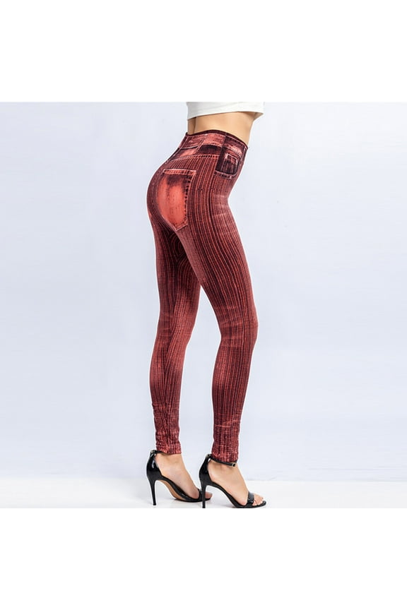 Women's Stretch Pull-On Jeans Skinny Denim Jeggings Regular-Plus Size Basic Fit High-Rise Full Length Skinny Jeans with 3D Whiskers