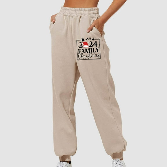 WXLWZYWL Women's Sweatpants Tall Casual Printed Loose Cuffed Sports Pants Comfy Relaxed Fit Pants 2024 Autumn Winter Sweatpants