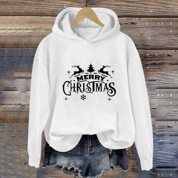 WXLWZYWL Women's Ugly Christmas Sweatshirt Crewneck Funny Graphic Printed Buffalo Plaid Reindeer Shirts Xmas Pullover Top