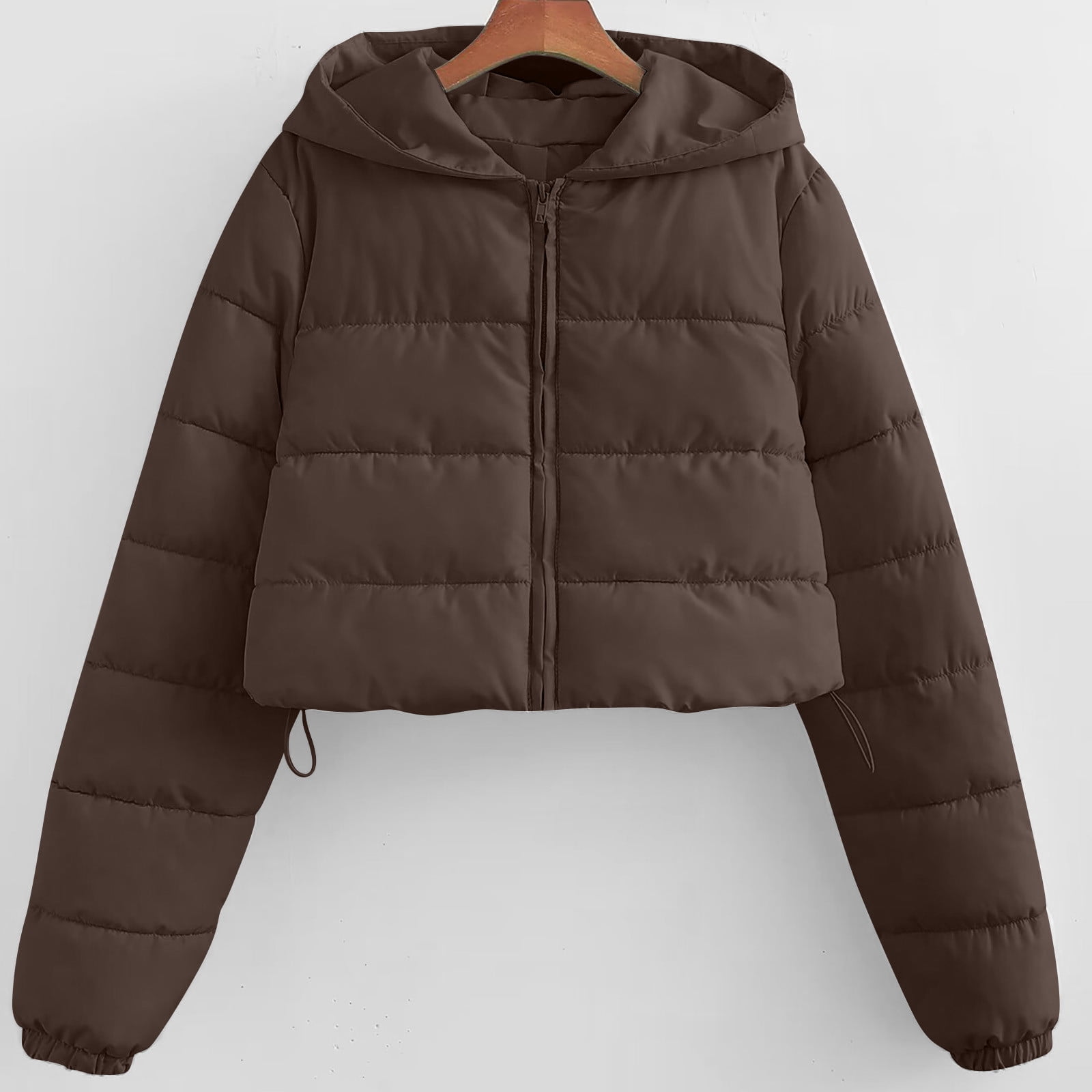 Womens Short Winter Puffer Jacket With Hood For Everyday Warmth Lightweight Cozy Quilted Coat main image 0