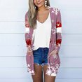 thumbnail image 1 of WXLWZYWL Womens Cardigans Fall Long Sleeve Open Front Sweaters Snowflake Xmas Tree Pumpkin Graphic Cardigan Lightweight Coat with Pocket, 1 of 5