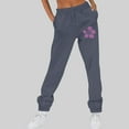thumbnail image 1 of WXLWZYWL Womens Casual Baggy Fleece Sweatpants High Waisted Drawstring Solid Color Joggers Pants, 1 of 4