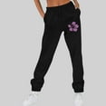 thumbnail image 1 of WXLWZYWL Womens Casual Baggy Fleece Sweatpants High Waisted Drawstring Solid Color Joggers Pants, 1 of 4