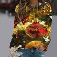 thumbnail image 1 of WXLWZYWL Womens Christmas Sweatshirts Cute Xmas Ugly 3D Graphic Print Sweaters Oversized Long Sleeve Round Neck Pullover Tops, 1 of 4