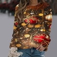 thumbnail image 1 of WXLWZYWL Womens Christmas Sweatshirts Cute Xmas Ugly 3D Graphic Print Sweaters Oversized Long Sleeve Round Neck Pullover Tops, 1 of 3