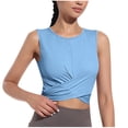 thumbnail image 1 of WXLWZYWL Womens Cropped Workout Tops Flowy Gym Athleric Clothes Slim Fitted Yoga Exercise Shirts, 1 of 6