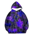 thumbnail image 1 of WXLWZYWL Womens Fall Tops Leaf Print Hoodie for Women Novelty Athletic Hooded Long Sleeve Sweatshirts Casual Loose Fit Pullover Shirt, 1 of 3