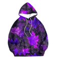 thumbnail image 1 of WXLWZYWL Womens Fall Tops Leaf Print Hoodie for Women Novelty Athletic Hooded Long Sleeve Sweatshirts Casual Loose Fit Pullover Shirt, 1 of 3