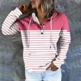 thumbnail image 1 of WXLWZYWL Womens Fall Tops Womens Hoodies Striped Long Sleeve Sweat Shirts Cute Flowy Henley Shirt Casual Dressy Blouses for Leggings, 1 of 5