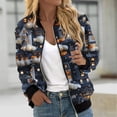thumbnail image 1 of WXLWZYWL Womens Halloween Bomber Jacket Funny Spooky Ladies Coat Ghost Floral Graphic Cardigan Zip Up Long Sleeve Dressy Tops Moto Biker Windbreaker, 1 of 5