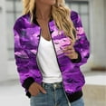 thumbnail image 1 of WXLWZYWL Womens Halloween Bomber Jacket Funny Spooky Ladies Coat Ghost Floral Graphic Cardigan Zip Up Long Sleeve Dressy Tops Moto Biker Windbreaker, 1 of 5
