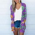 thumbnail image 1 of WXLWZYWL Womens Halloween Cardigan Plus Size Open Front Lightweight Pumkin Bat Spide Web Ghost Witch Print Blouse Cute Spooky Pattern Cardigans, 1 of 6