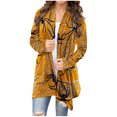 thumbnail image 1 of WXLWZYWL Womens Halloween Cardigan Plus Size Open Front Lightweight Pumkin Bat Spide Web Ghost Witch Print Blouse Cute Spooky Pattern Cardigans, 1 of 4