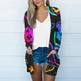 thumbnail image 1 of WXLWZYWL Womens Halloween Cardigan Plus Size Open Front Lightweight Pumkin Bat Spide Web Ghost Witch Print Blouse Cute Spooky Pattern Cardigans, 1 of 6