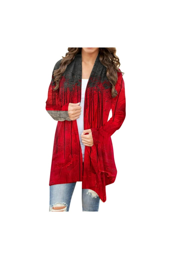 Womens Halloween Costumes 2024, Cute Pumpkin Ghost Bat Cat Spider Printed Long Sleeve Cardigan Sweaters for Women Lightweight