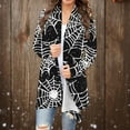 thumbnail image 1 of WXLWZYWL Womens Halloween Costumes 2024, Cute Pumpkin Ghost Bat Cat Spider Printed Long Sleeve Cardigan Sweaters for Women Lightweight, 1 of 6
