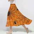 thumbnail image 1 of WXLWZYWL Womens Halloween Dress Plus Size Halloween Candy Corn Cones Women Printed Elastic Waistband Pleated Pocket Skirt with Mid Calf Skirt, 1 of 6