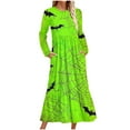 thumbnail image 1 of WXLWZYWL Womens Halloween Dress Plus Size Womens Dresses Fall 2024 Floral Printed Long Dress Long Sleeve Round Neck Sundress, 1 of 4