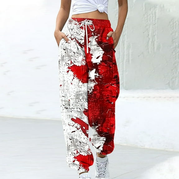 WXLWZYWL Womens Halloween Sweatpants Graphic Print Pants Drawstring Waist Joggers Casual Lounge Pants Athletic Workout Pants