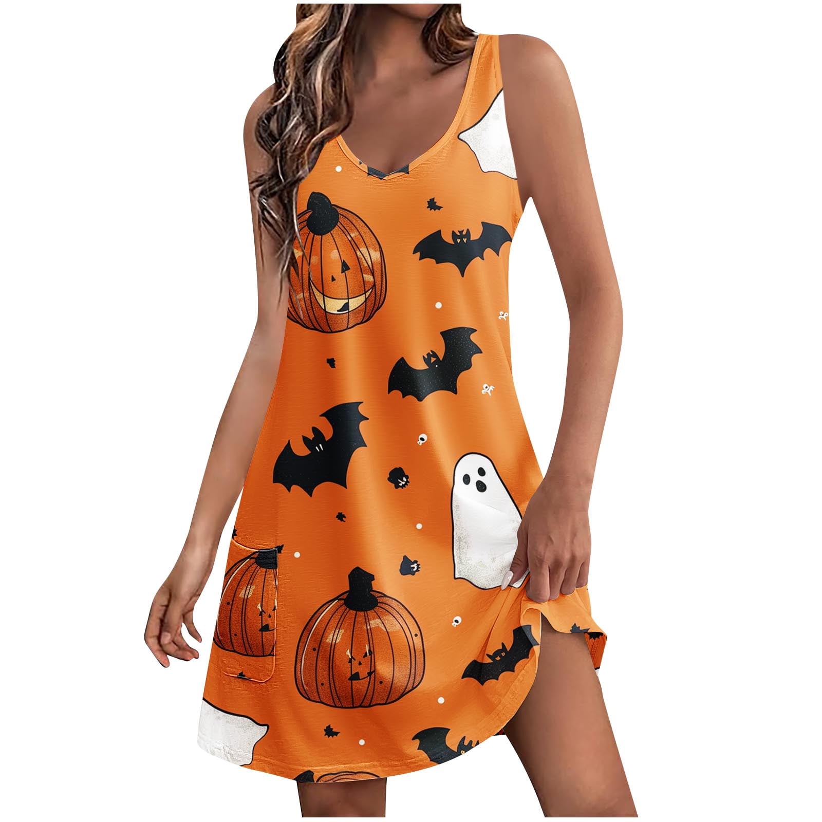 fall theme dress Girls Fall Clothes | Pumpkin Tiered Tutu Dress main image 0