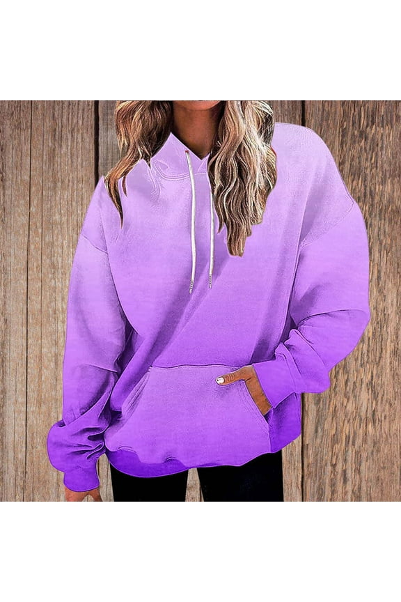 Womens Hoodies Neon Print Oversized Sweatshirt Drawstring Hooded Sweatshirt Trendy Oversized Sweater Fall Clothes
